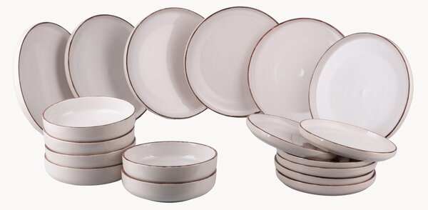 Servizio di piatti dipinto a mano Baita Modern, 6 persone, set da 18