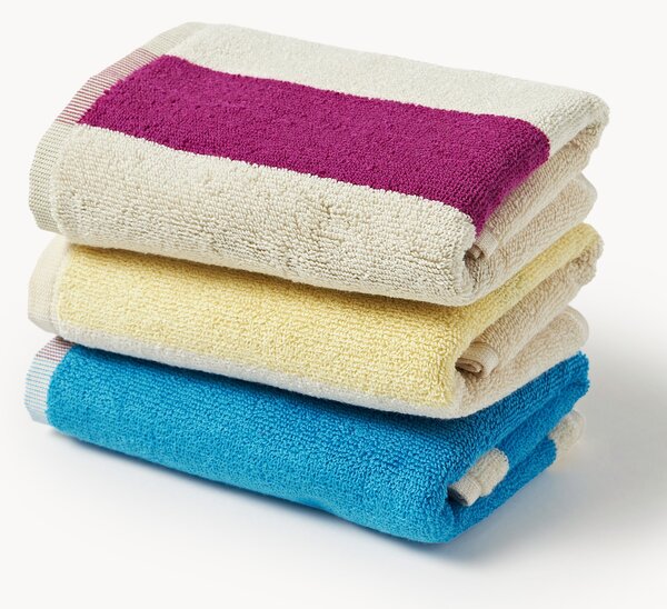 Set di 3 asciugamani reversibili pettinati Combed