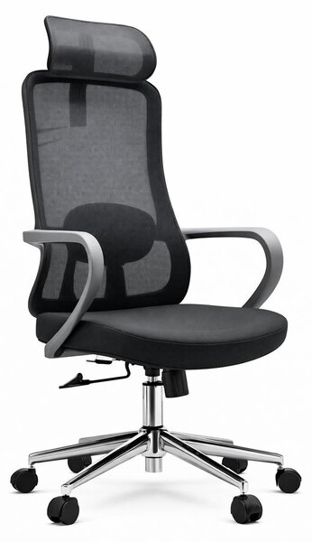 Sedia da ufficio ergonomica con schienale a rete e poggiatesta regolabile