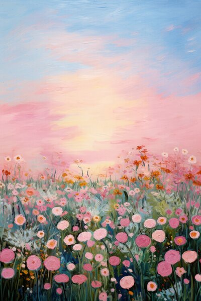 Illustrazione Pink Sunrise, Treechild