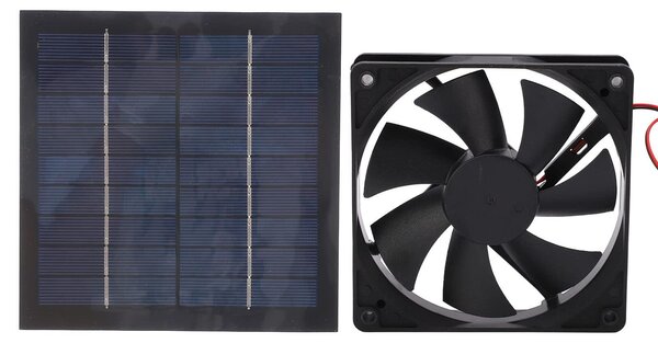 Ventilatore di aspirazione solare da 20W, grado di protezione IP65, resistente all'acqua, adatto per ambienti esterni