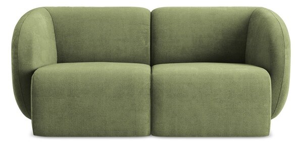 Divano verde con rivestimento in ciniglia 174 cm Lani – Makamii