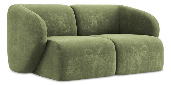 Divano verde con rivestimento in ciniglia 174 cm Lani – Makamii