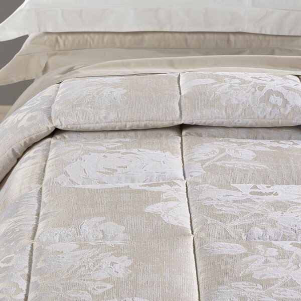 Trapunta MATRIMONIALE Rosier AVORIO Raso Jacquard Caleffi