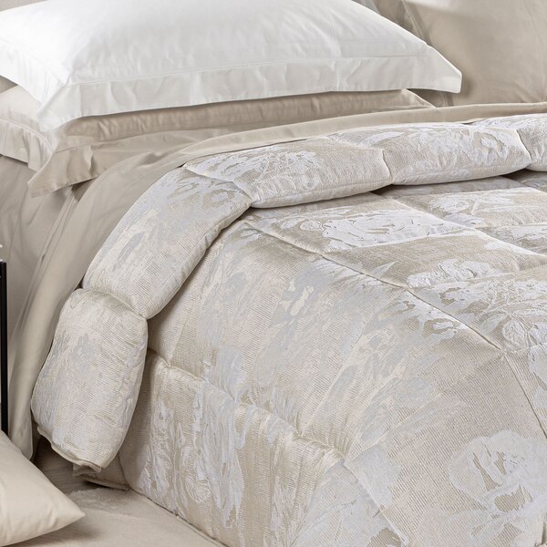Trapunta MATRIMONIALE Rosier AVORIO Raso Jacquard Caleffi