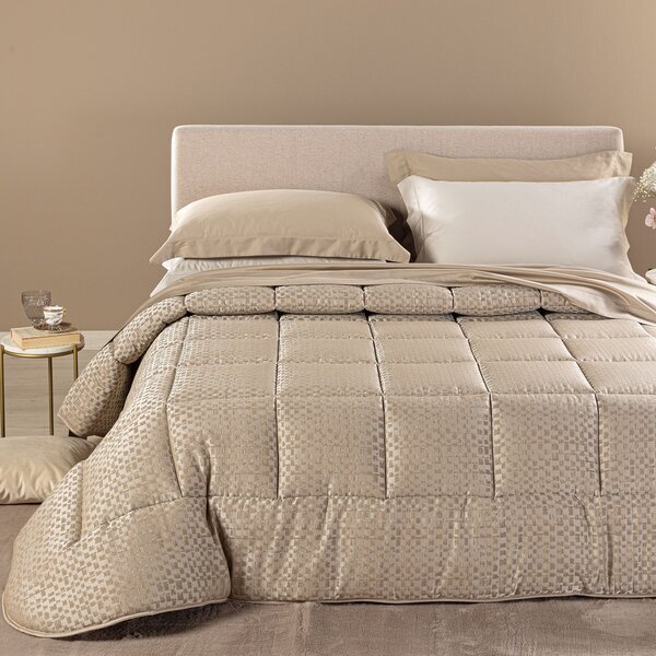 Trapunta MATRIMONIALE Melita TORTORA Raso Jacquard Caleffi