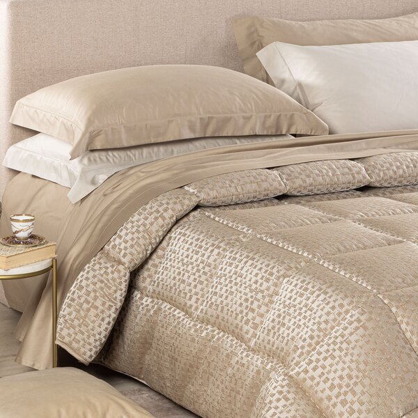Trapunta MATRIMONIALE Melita TORTORA Raso Jacquard Caleffi