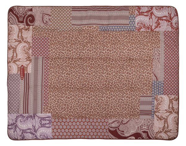 Plaid Scaldotto 130X170 Panther MAUVE Cotone Pettinato Caleffi