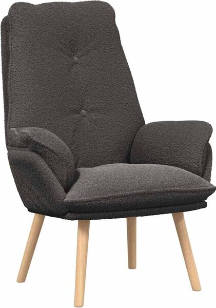Poltrona Grigio scuro 69 x 74 x 93 cm Tessuto Sherpa