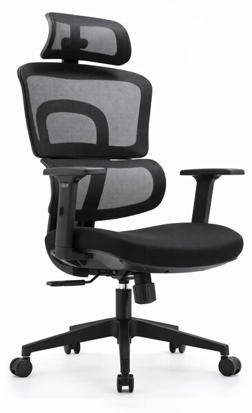 Sedia da ufficio ergonomica con poggiatesta e braccioli regolabili