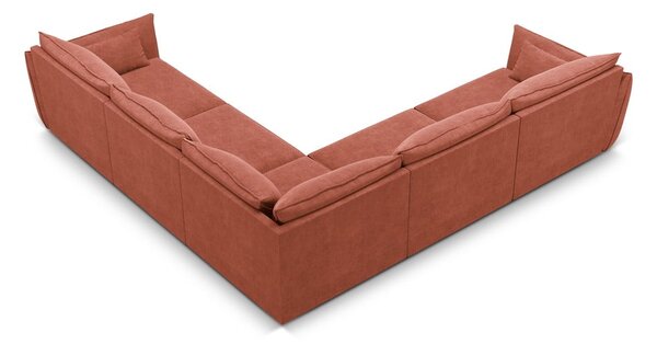 Divano angolare rosso (variabile) Vanda - Mazzini Sofas