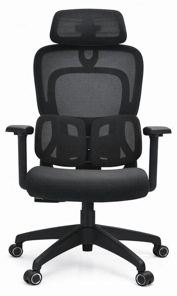 Sedia da ufficio ergonomica con poggiatesta e braccioli regolabili