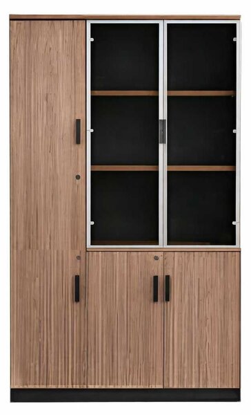 Armadio da ufficio moderno in legno per documenti, design, marrone, mobili da ufficio