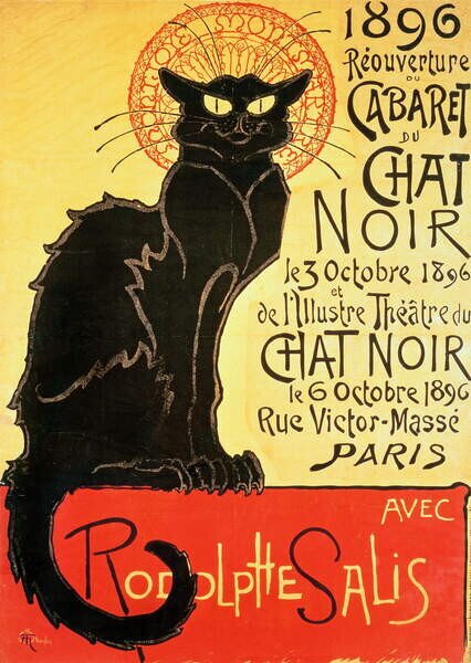 Steinlen, Theophile Alexandre - Stampa artistica Reopening of the Chat Noir Cabaret 1896, (30 x 40 cm)