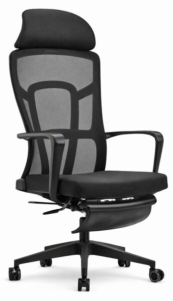 Sedia da ufficio ergonomica con schienale a rete e poggiatesta regolabile