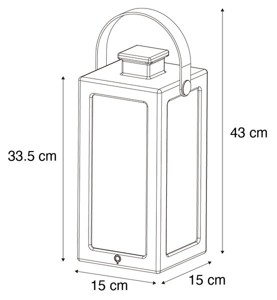 Set di 2 lampade da tavolo bianche effetto fiamma ricaricabili IP44 - Stard