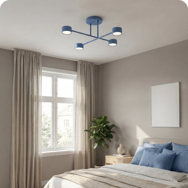 Lampadario a soffitto HALO 4xGX53/10W/230V blu