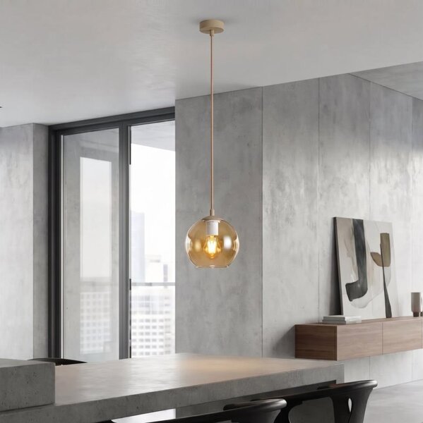 Lampadario a cavo COSMO 1xE14/10W/230V beige