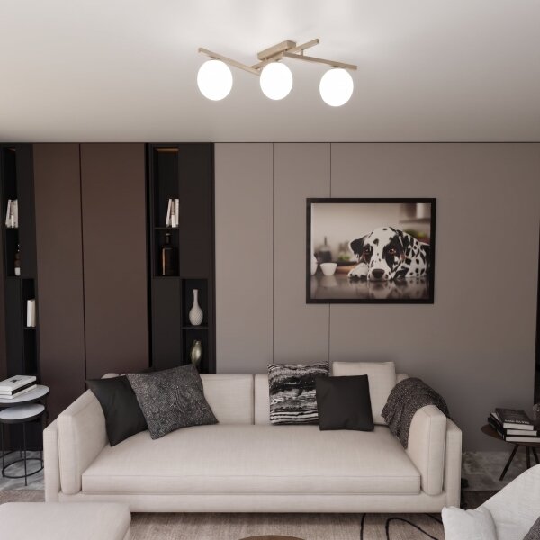 Plafoniera SMART 3xE14/10W/230V beige/bianco