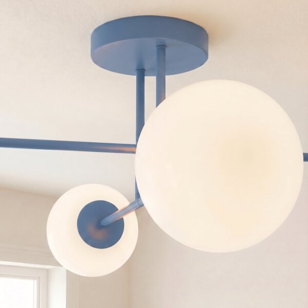 Lampadario a soffitto ROMA 4xE14/10W/230V blu