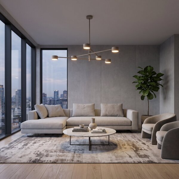 Lampadario a stelo NATSU 6xGX53/10W/230V beige