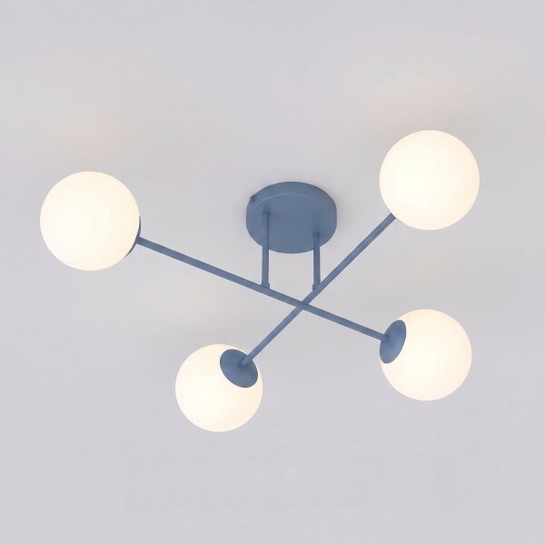 Lampadario a soffitto ROMA 4xE14/10W/230V blu