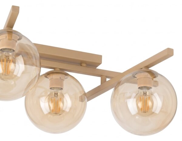 Plafoniera SMART 4xE14/10W/230V beige/fumé beige