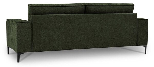 Divano verde con rivestimento in ciniglia 224 cm Copenhagen – Scandic