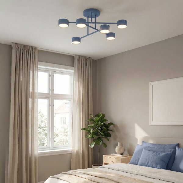 Plafoniera HALO 6xGX53/10W/230V blu
