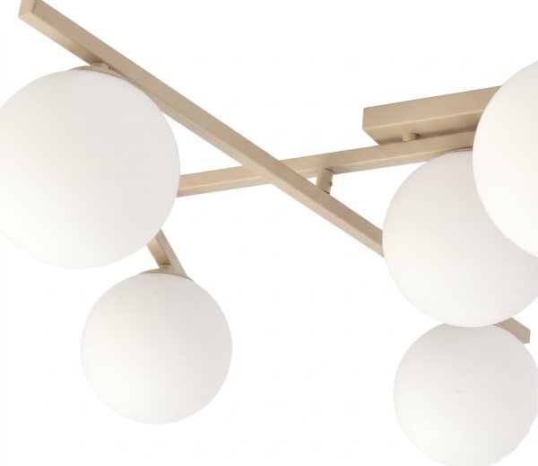 Plafoniera SMART 5xE14/10W/230V beige/bianco