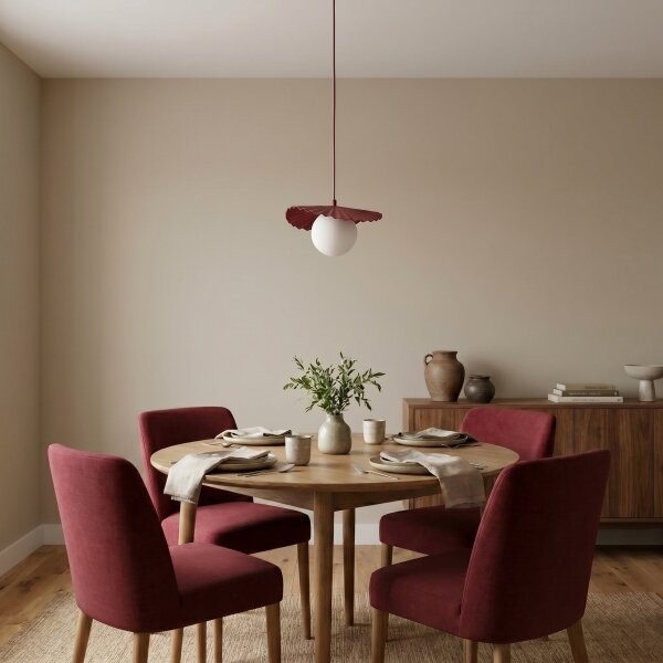 Lampada a sospensione con cavo FLORA 1xG9/8W/230V rossa