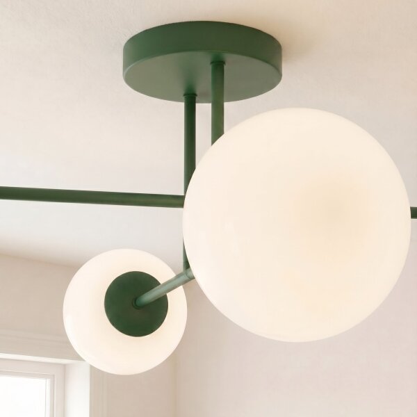 Lampadario a plafone ROMA 4xE14/10W/230V verde