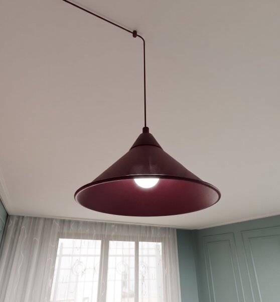 Lampadario a sospensione con cavo ABRAMO 2xE27/15W/230V rosso