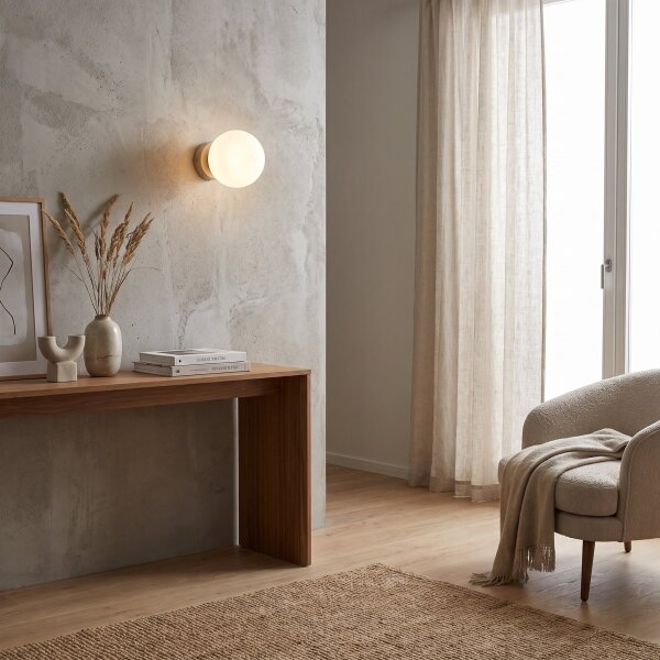 Lampada da parete MAGNUS 1xE14/10W/230V beige/bianca