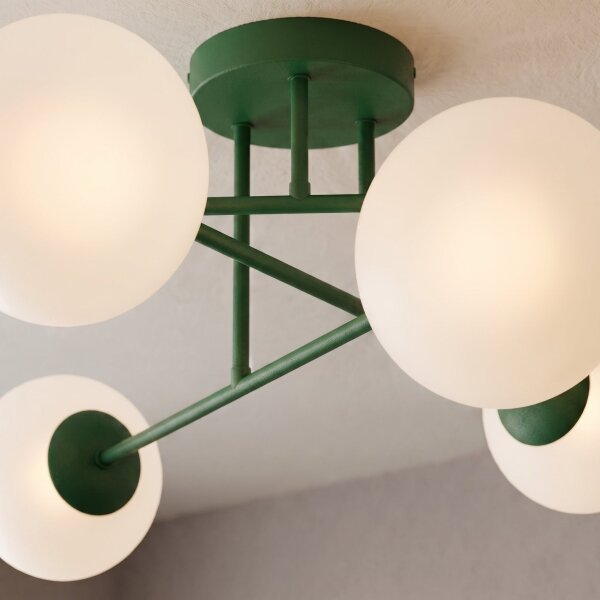 Lampadario a plafone ROMA 6xE14/10W/230V verde