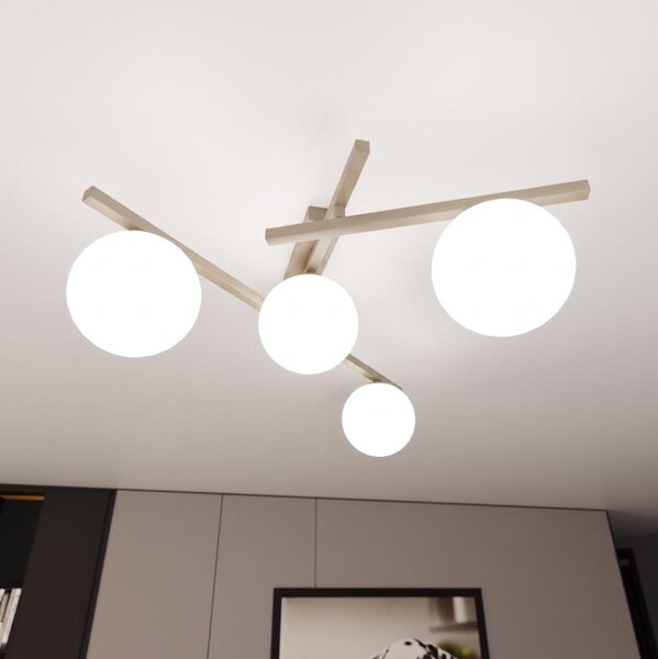 Plafoniera SMART 4xE14/10W/230V beige/bianco