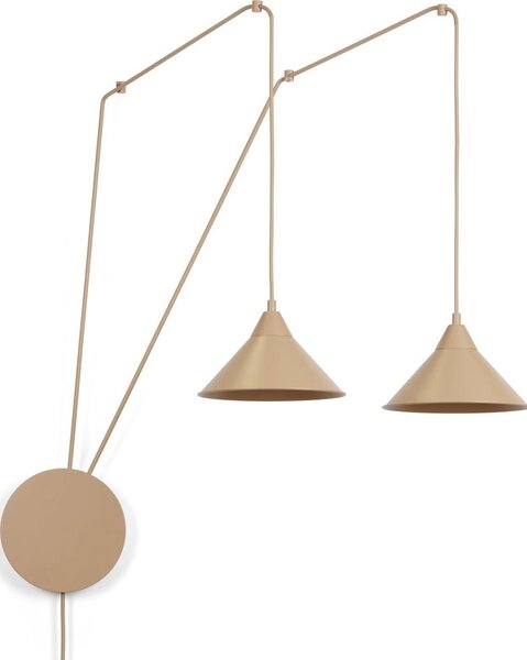 Lampadario a cavo ABRAMO 2xE27/15W/230V beige