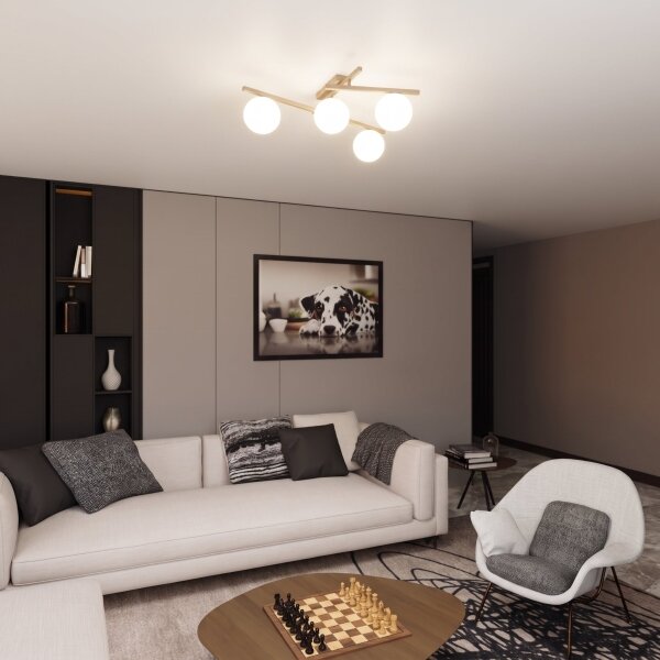 Plafoniera SMART 4xE14/10W/230V beige/bianco