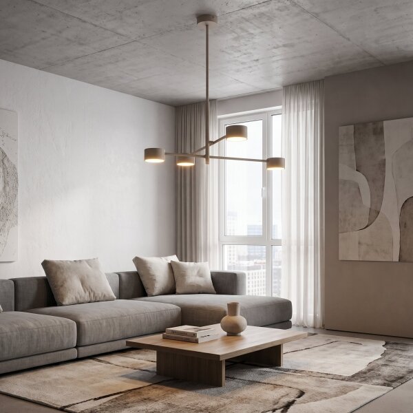Lampadario a stelo NATSU 4xGX53/10W/230V beige