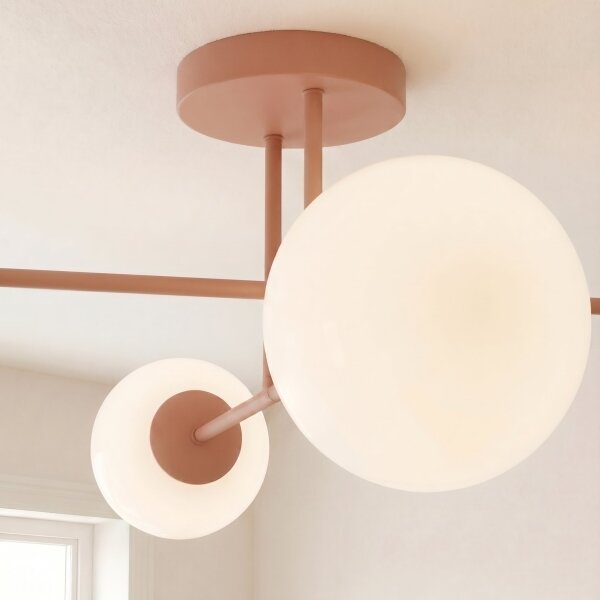 Lampadario a soffitto ROMA 4xE14/10W/230V rosa