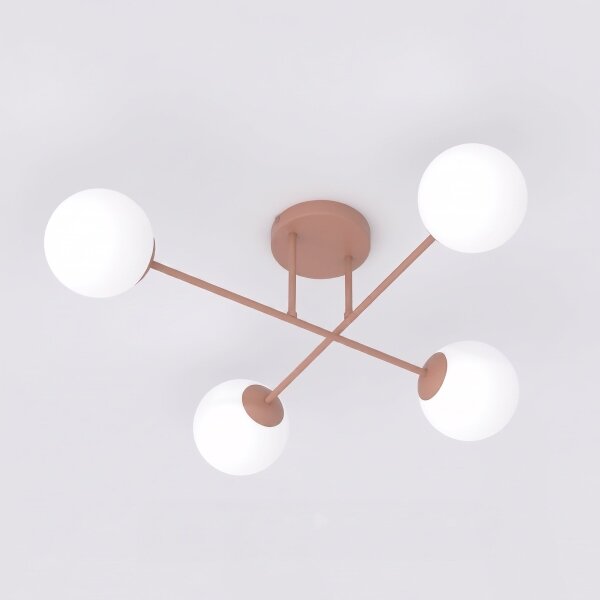 Lampadario a soffitto ROMA 4xE14/10W/230V rosa