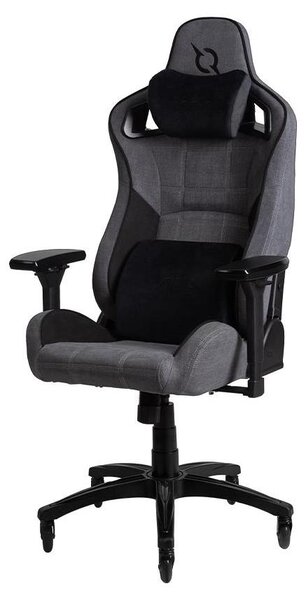Sedia da gaming, sedia girevole, ergonomica, confortevole, robusta, grigio e nero