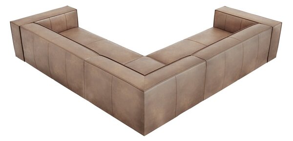 Divano angolare in pelle marrone chiaro (variabile) Madame - Windsor & Co Sofas
