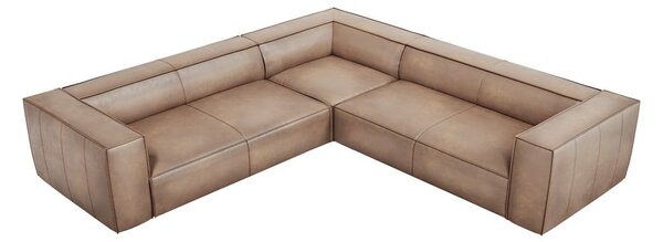 Divano angolare in pelle marrone chiaro (variabile) Madame - Windsor & Co Sofas
