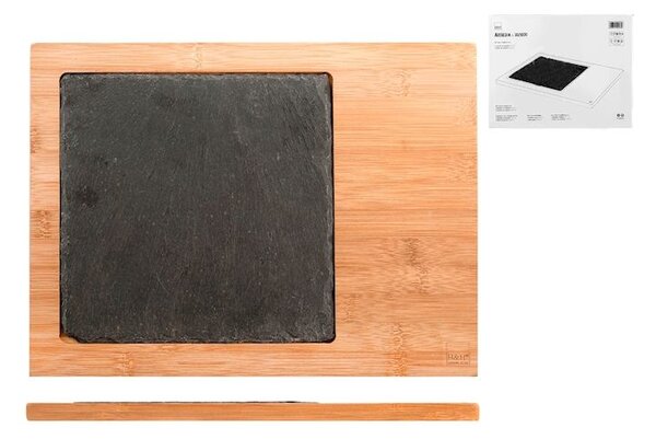 Tagliere in ardesia e bamboo cm 25x33