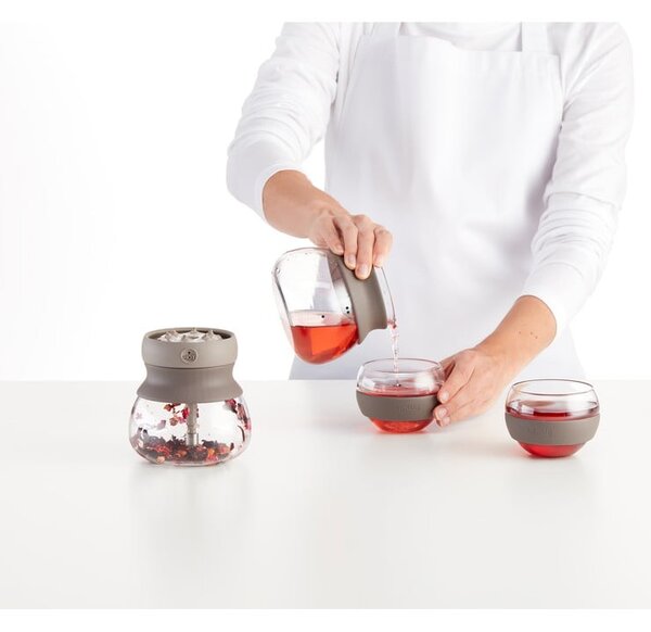 Teiera marrone chiaro in vetro con filtro 500 ml – Lékué