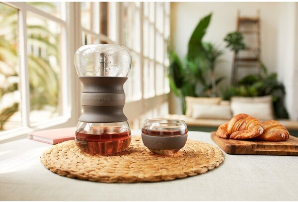 Teiera marrone chiaro in vetro con filtro 500 ml – Lékué