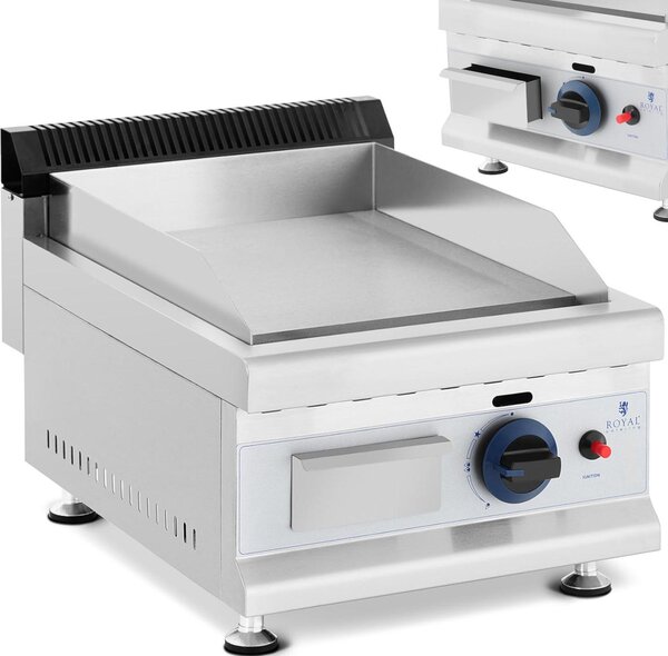 Expondo Royal Catering Barbecue a gas - 35 x 40 cm - liscio - 3.000 W - Propano/Butano - 0,05 bar