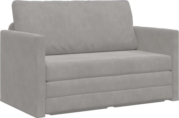 Divano letto Grigio chiaro 124 x 71 x 78 cm Velluto