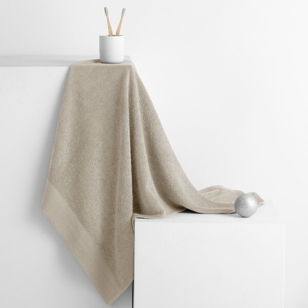 Asciugamano tipo terry beige in cotone 30x50 cm Amari – Restilo